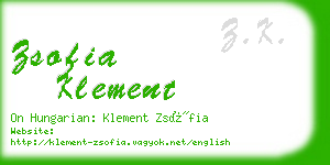 zsofia klement business card